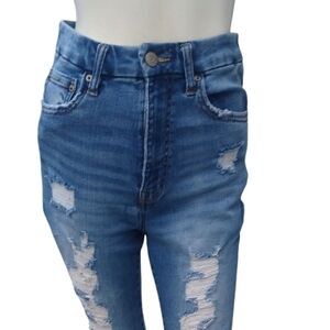 8182...Blue Spice Tapered Straight Leg Jeans Size 13, W32" 27" Inseam 11" Rise